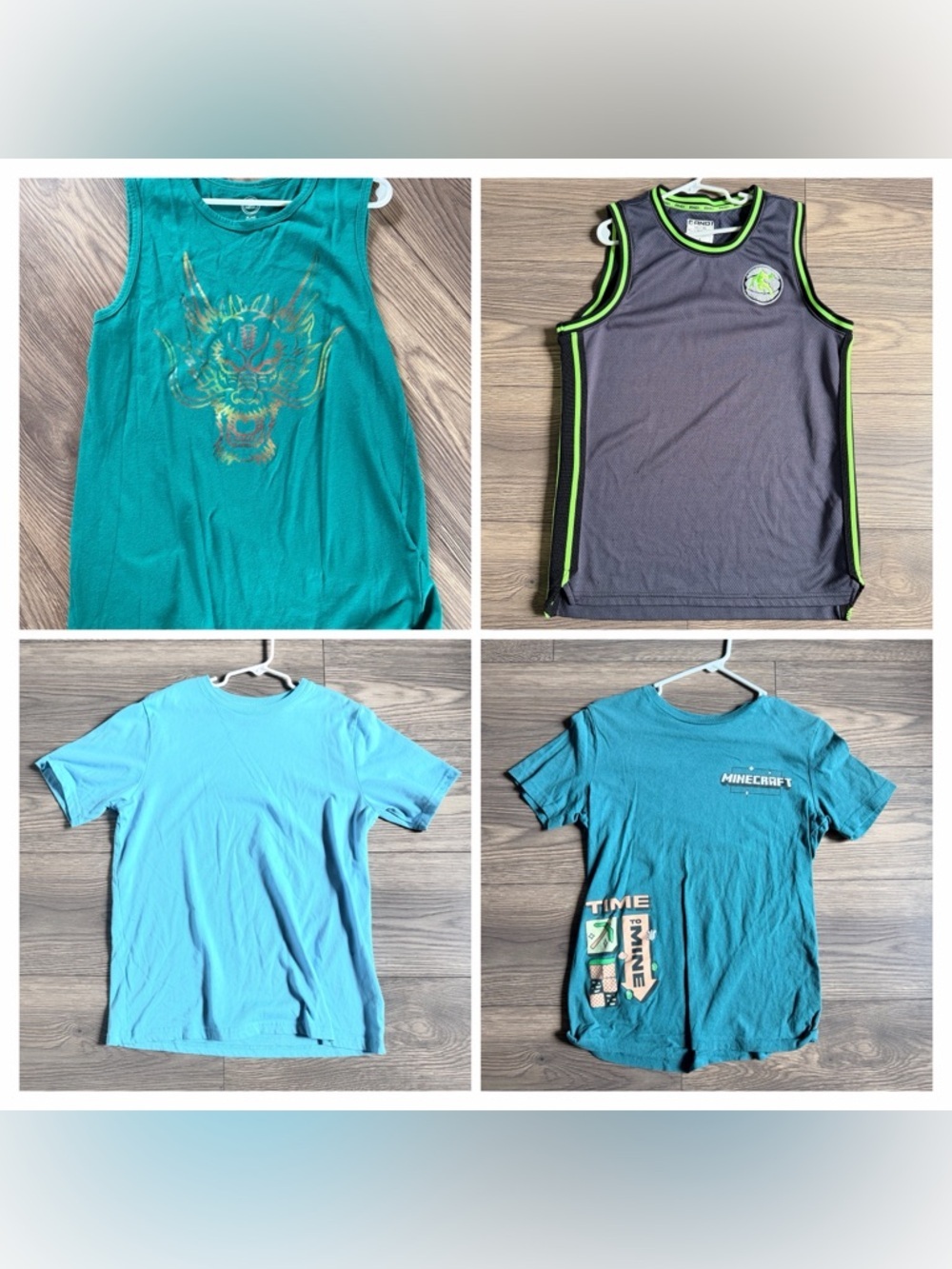Old Navy Teal & Aqua Kids Tank & Tee Bundle